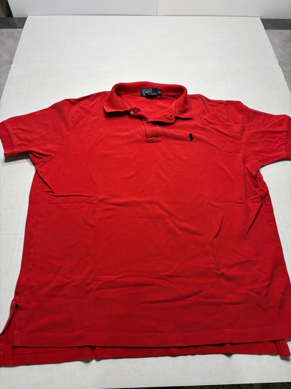Vintage Polo Ralph Lauren T-Shirt Mens XL Red Salmon Short Sleeve